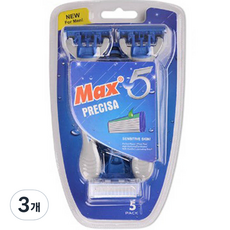 Blue Market 不銹鋼 5 刀片一次性剃須刀, 5入, 3個