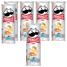 PRINGLES 品客 洋芋片 比薩口味, 追劇必備零食, 102g, 6罐