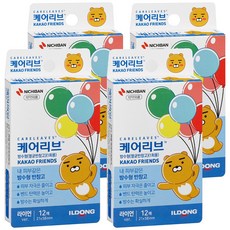 케어리브 카카오프렌즈 방수형 멸균반창고 라이언, 12개입, 4개