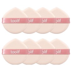 Toolif 全日氣墊粉撲 8入組, 1套, 膚色 + 粉紅色