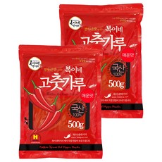 복이네먹거리 국산 고추가루 매운맛 청양20% 떡볶이 소스용, 500g, 2개