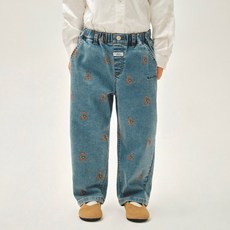 MaritheFrancoisGirbaud 兒童小熊印花丹寧褲