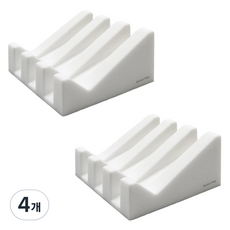 Market Plan Level 矽膠肥皂架, 白色, 4個