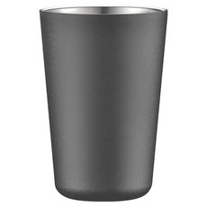 Peacock 日本孔雀 不鏽鋼真空斷熱 燒酎酒杯 650ml, 磨砂黑, 1個