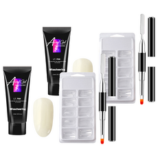 Misscheering Polygel美甲延長套組, Polygel 15ml + 延長甲片 100片 + 美甲刷, 2個