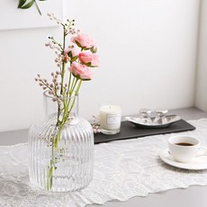 Samho Glass 條紋玻璃瓶花瓶, 單一顏色