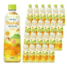 티로그 제주청귤 아이스티 녹차 제로, 500ml, 24개