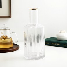 SAMHO GLASS 金色單條紋玻璃花瓶 SH17025GOLD, 單色