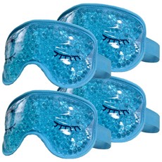 冷熱兩用凝珠眼罩 藍色, 1入, 4個