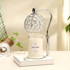 蠟燭百貨 Bijou 蠟燭暖燈 + 暖燈專用大豆蠟燭 370g 套組, Black Cherry, 銀色(白色)