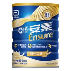 Abbott 亞培 Ensure 安素 優能基均衡營養升級配方 穀物口味, 800g, 1罐