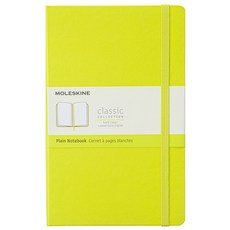 몰스킨 클래식 노트북 하드 커버 Plain L 13 x 21 cm, 레몬 그린, 1개