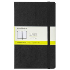 몰스킨 클래식 플레인 하드커버 노트 라지 240매, 블랙, 1개