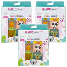 ESSENTIA 防蚊貼60入 天然植物精油配方 可愛動物造型 嬰幼兒適用 長效防蚊保護, 60入, 3盒