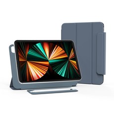 VALUEM 磁吸式Apple Pencil可拆卸平板電腦保護殼, 薰衣草紫