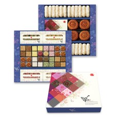 Dammijeong 雙層韓國傳統甜點禮盒+包袱布巾, 1組, 827g