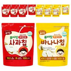퓨어잇 내이브로 사과칩 12g x 2p + 바나나칩 25g x 2p, 4개