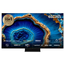 TCL 4K UHD QD Mini LED 스마트TV, 165cm(65인치), 65C755, 벽걸이형, 방문설치