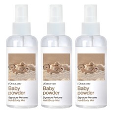 로더베르 헤어 바디미스트 베이비 파우더, 150ml, 3개