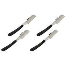 理髮店剃須刀直刀片剃須刀, 1入, 4個