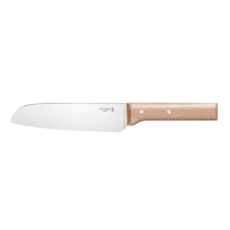 Opinel 法國廚房系列 多用途三德刀 櫸木刀柄 17cm, 銀色 + 木頭色, 1支