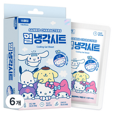 아텍스 산리오캐릭터즈 열냉각 시트, 16개입, 6개
