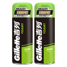 Gillette 吉列 刮鬍泡 清新檸檬 333g, 2罐