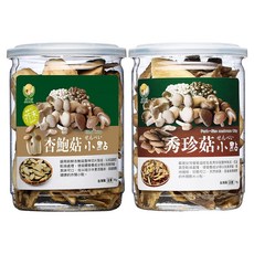 Global Garden 盛花園 脆片小點 杏鮑菇芥末+秀珍菇 台灣新鮮杏鮑菇、秀珍菇 低溫真空乾燥, 190g, 1組