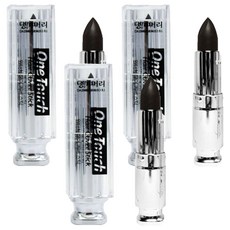 댕기머리 원터치 헤어 커버 스틱 4g, 흑색, 3개