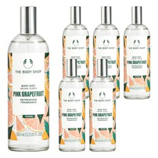 더바디샵 바디 미스트 핑크 그레이프후룻, 6개, 100ml