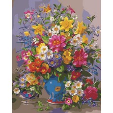 Momofix Painting DIY名畫繪製組合 40 x 50 cm, 藍色花盆