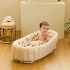 LUNA STORY 幼兒用柔軟攜帶型浴缸, 淺褐色