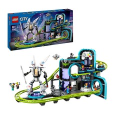 LEGO 樂高60421 城市系列 益智拼裝玩具 8歲以上, 機器人世界雲霄飛車樂園 Robot World Roller-Coaster Park, 1盒