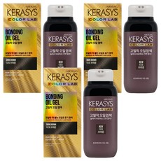 케라시스 고밀착 오일 염색제, 다크브라운, 3개