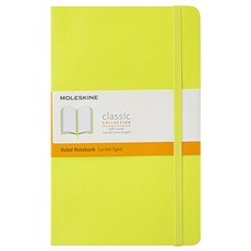 몰스킨 클래식 노트북 소프트 커버 Ruled L 13 x 21 cm, 레몬 그린, 1개