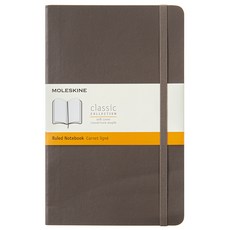 몰스킨 클래식 노트북 소프트 커버 Ruled L 13 x 21 cm, 어스 브라운, 1개