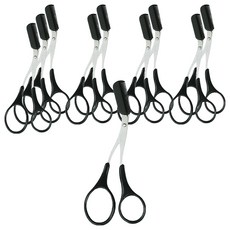 다크니스 아이브로우 눈썹 미용가위, 블랙, 10개