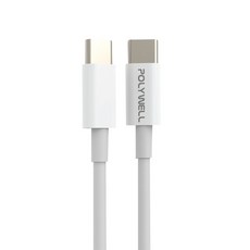 POLYWELL Type-C To C 安卓PD快充線, 20cm, 1條, PW15-W45-M144