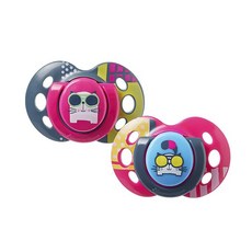 tommee tippee 湯美天地 Air Style安撫奶嘴 2入, 第3階段(18~36個月), Pink Cats, 1組