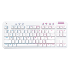 Logitech 羅技 G715 美型炫光機械式無線鍵盤 線性紅軸, 1個, 白色