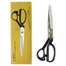 JSTrading CEO 재단가위 10인치, 블랙, 1개