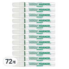 문화연필 자일렌프리 페인트마카 초록 4.5mm, 1색, 72개