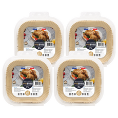 氣炸鍋方形烘焙紙 棕色 90入 5.2L, 4個