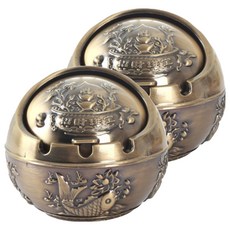 All Nine復古金屬菸灰缸 S, D金, 2個