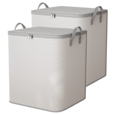 Bloom Home 大容量棉被衣物布料收納箱 180L, 2個, 灰色