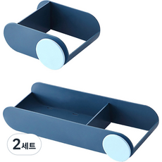 모나코올리브 델리 드라이기 홀더 2종 세트, 2세트, 터키블루(싱글), 터키블루(화이트)