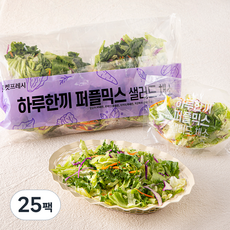 하루한끼 퍼플믹스 샐러드 채소, 400g, 5개