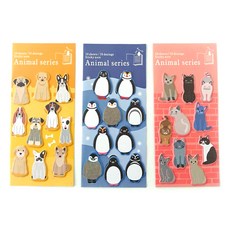 動物索引便利貼 第2版 狗狗 + 貓咪 + 企鵝組合, 1套