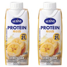 얼티브 비건 프로틴 바나나맛, 250ml, 2개