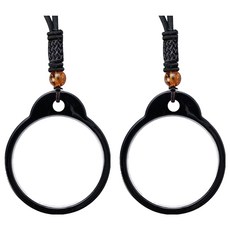 MEO 40至80歲客製化項鍊老花眼鏡 黑色 2.00D, 單一商品, 2個